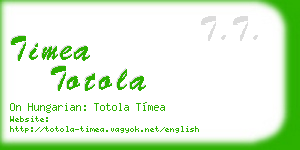 timea totola business card