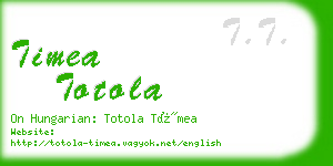 timea totola business card